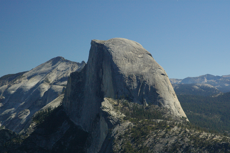 half dome from glacier point