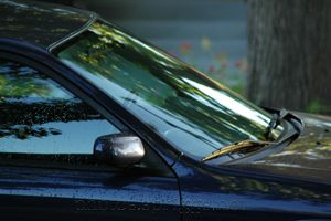 car through a 70-300mm nikkor zoom lens