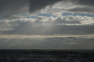 sunrays over the sea