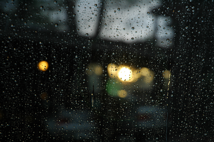 sunset and rain