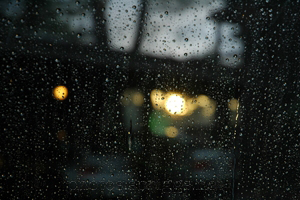 sunset and rain