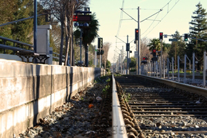 tram stop perspective