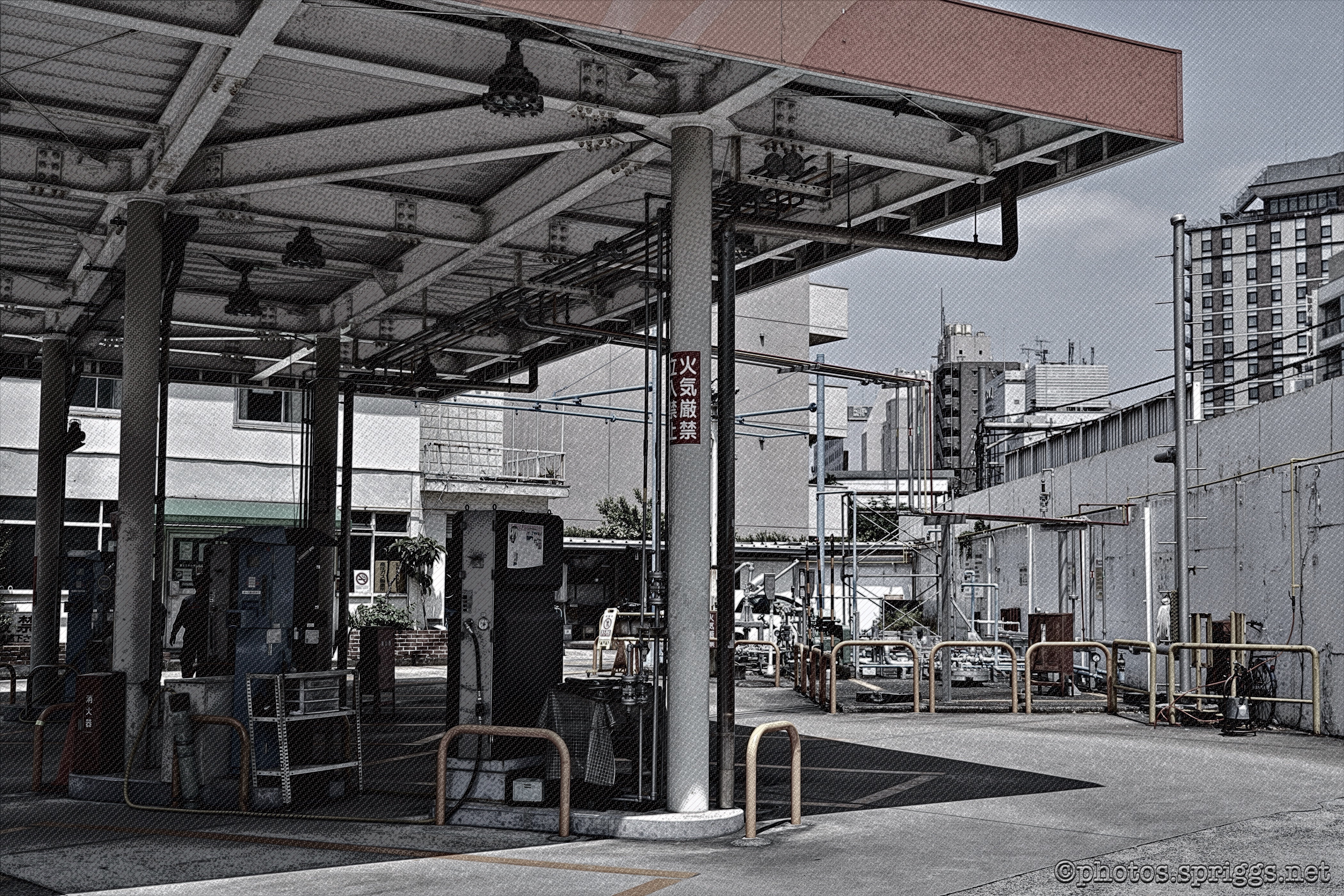 petrol station