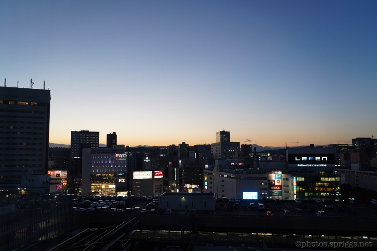 夕暮れ時の仙台